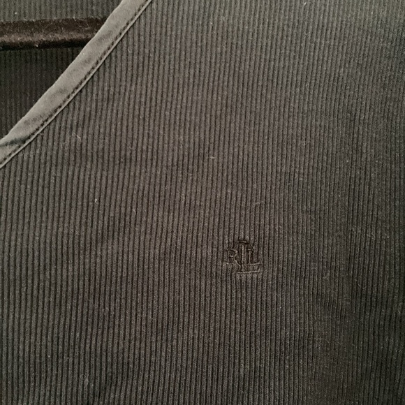 Navy ribbed Lauren Ralph Lauren thermal top - Picture 4 of 6